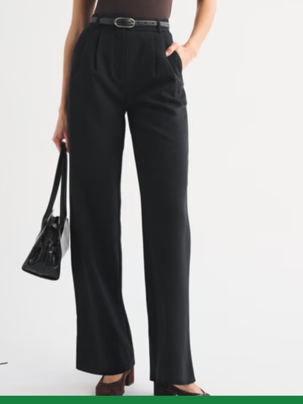 A&F Sloane Tailored Wide Leg Pants Womens 33/16L - Picture 10 of 12